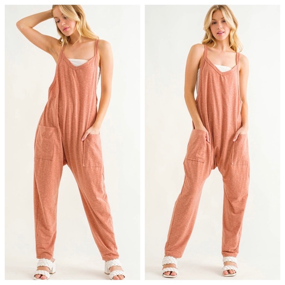 10 Boho Chic Fabulous Harem Cotton Blend Jumpsuit - Picture 2 of 2